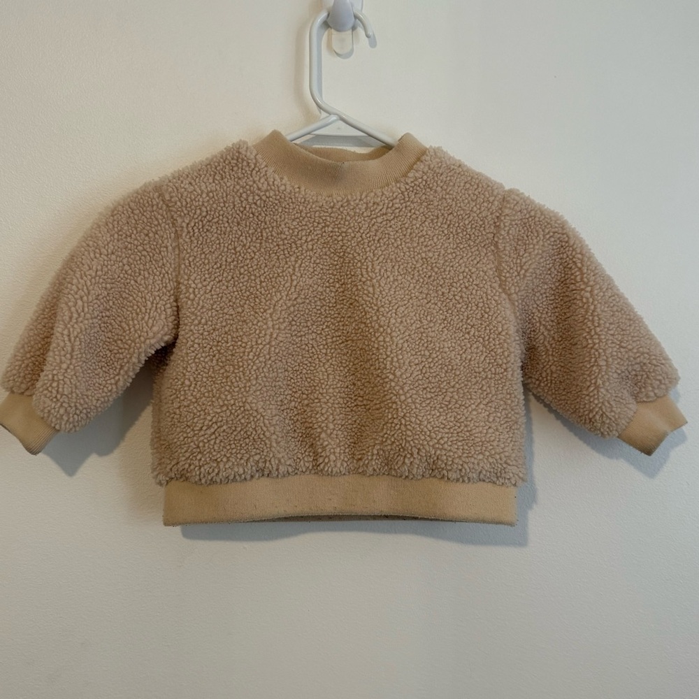 Zara Kids Beige Sherpa Sweatshirt